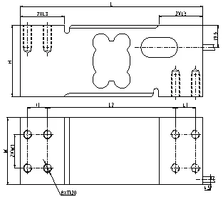 เซลล์ภาระน้ําหนักสําหรับปลาตฟอร์ม ขนาด 60X80cm 600kg เครื่องยกสแกนเซนเซอร์อลูมิเนียม ไม่ปรับแต่ง 1