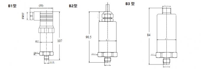 ระยะความดัน 0-600bar เครื่องตรวจจับความดันน้ํามันซิลิคอนกระจาย RPT202 ที่มีปริมาณการออก 0.5 - 4.5V และได้รับการรับรอง CE RoHS 2