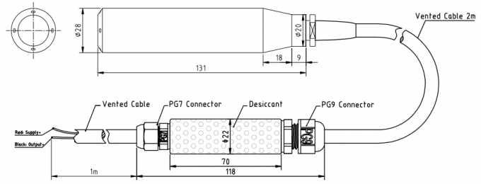 12V DC Hydrostatic Underground Water Liquid Level Detector เครื่องตรวจจับระดับของน้ํา 1